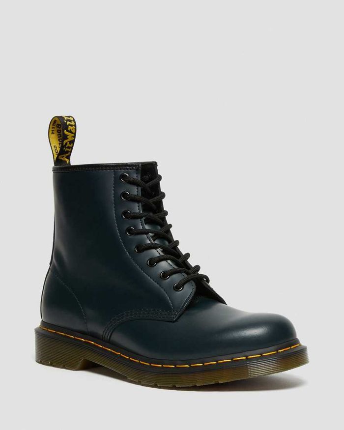 Dr Martens Vintersko Dame Marineblå 1460 Smooth Læder Lace Up 7862CSDQH